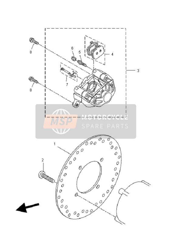 Yamaha VP125 X-CITY 2011 Rear Brake Caliper for a 2011 Yamaha VP125 X-CITY